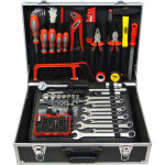 758 - 63 boite  outils - coffret  outils - malette  outils en aluminium - 130 - pices - famex