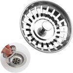 78mm bouchon evier cuisine , filtre evier cuisine, bouchon evier en acier inoxydable - bonde evier / ...