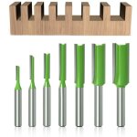 7pcs fraise droite � queue de 6 mm, fraise droite defonceuse, pour bois carbure de tungst�ne outil de ...
