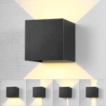 7w applique murale led noir lampe murale carre d'intrieur applique murale aluminium moderne pour salon, ...