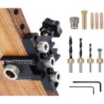 8 / 10 / 15mm gabarit de per�age, jrisbo kit de gabarit de goujon pour meubles 3 en 1 outils de menuiserie, ...