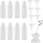 8 bouteilles de voyage bouteilles en plastique 100ml avec 8 petits entonnoirs transparent pet cosmetics ...