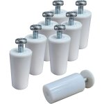 8 but�es volets roulants blanches 40 mm abs. arret de volet fourni avec tout le n�cessaire pour le montage ...