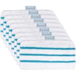 8 lingettes microfibres pour black et decker balais vapeur fsmp20 steam mop fsm1630, fsm1616, fsmh13e5, ...
