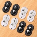 8 mini roulettes pivotantes, auto - adh�sives, rotatives � 360�, avec roues, adapt�es � diverses bo�tes ...