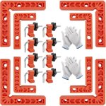 8 pcs �querres de positionnement, plastique pince de positionnement � 90 degr�s, avec 8 pcs pinces, 4 ...