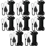 8 pcs paracorde, paracorde 4mm, cordelette 4mm, corde escalade, accessoires camping sangle a cliquet ...