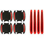 8 pcs (rouge) protection anti - rayures pour poign�e de porte voiture, film autocollant poign�e porti�re ...
