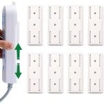 8 pcs support de douille sans poin�on, auto - adh�sive, fixation multiprise murale id�al pour l'organisation ...
