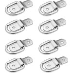 8 pi�ces ancrages d'arrimage robustes, anneau d'arrimage en d de couleur argent�e pour charges sur remorques, ...