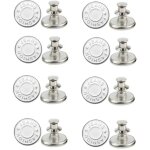 8 piec�s bouton de jeans, boutons de jeans, bouton r�tractable jean, 17mm boutons instantan�s d�tachables, ...