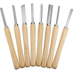 8 pi�ces ensemble de ciseaux � bois hss ensemble de ciseaux � bois outils de tournage � bois ensemble ...
