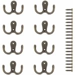 8 pi�ces a vis double m�tal crochets et pat�res rangement pour la maison �tag�res tiroirs casiers bain(bronze) ...