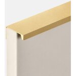 8 poign�es de meuble, encastr�es invisibles, en alliage d'aluminium dor�, pour armoires et tiroirs de ...