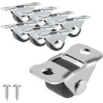 8 roues silencieuses tpe pour meubles, roulettes basses unidirectionnelles en m�tal avec vis, id�ales ...