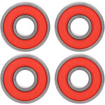 8 roulements � billes 608 roulement � billes pour skateboard et scooter kit de 8 pi�ces (rouge 9)