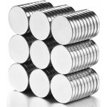 80 aimants frigo, aimant super puissant n52 rond et plat magn�tique permanent 12mm x 2mm d'�paisseur
