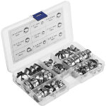 80 pi�ces colliers de serrage � oreille unique pince � sertir kit d'outils de sertissage en acier inoxydable ...