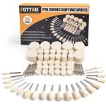 80 pi�ces roue de polissage compatible avec dremel, roue de polissage en laine avec tige 1 / 8', accessoires ...