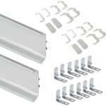 Emuca - 8160162 kit de 2 profils centraux gola pour meubles de cuisine, longueur 2, 35mm, avec accessoires, ...