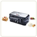 8368 speedn mixt 1200, gaufrier + grill 2 en 1, 1 plaque gaufres, 1 plaque gril interchangeables, 1200 ...