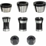 8pcs 6. 35 / 8mm router collet chuck, wood router cutter chuck collet router head convertitore adattatore ...