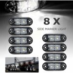 8pcs indicateurs led lat�rales feux de gabarit position d'�clairage avant arri�re c�t� lampe 12 v 24 ...