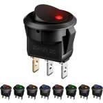 8pcs led interrupteur � bascule, interupteur pour voiture dc 12v 20a on / off self verrouillage interrupteur ...