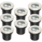 8x 3w lampadaire ip67 lumi�re led encastr� sol spot sol spot sol