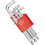 9 pi�ces 1. 5 - 10mm cl� allen sph�rique, coud�es 6 pans m�triques et pouces avec etui portative, clef ...