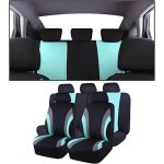 9 pi�ces set complet housses de si�ge voiture, si�ge auto respirant antid�rapant, si�ge accessoire interieur ...