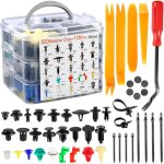 925 pcs rivet clips plastique, rivet plastique fixation de protection, clips voiture noir universel pour ...
