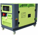 Varan motors - 92693 gnrateur / groupe lectrogne diesel insonoris 10kva 400v 230v 12v, refroidissement ...
