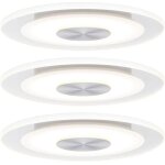 92907 whirl luminaire  led encastrable jeu de 3 led led intgre 4. 9 w aluminium (bross), satin s307291 ...
