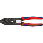 97 21 215 b sb pince � sertir avec poign�es multimati�res noire laqu�e 230 mm - knipex