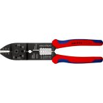97 21 215 sb pince  sertir avec poignes multimatires noire laque 230 mm - knipex