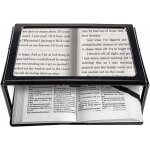 A4 pleine page loupe de lecture loupe sur pied rectangulaire mains libres avec 4 led lampe lentille de ...