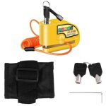 Aafgvc - bloque disque moto alarme 110db antivol moto, bloc disque de haute s�curit� avec c�ble rappel, ...