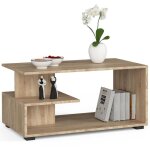 Table basse bois pin ch�ne sonoma 90x51x45 cm