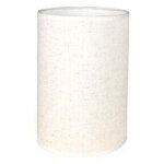 Abat - jour cylindrique tissu en lin fait � la main, pour lampe de table, suspension, lampadaire (blanc, ...