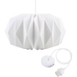 Abat jour papier avec cable suspension luminaire e27 origami suspension boule papier � 43 cm pour appartements ...