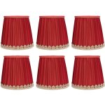 Abat - jour, petit abat - jour tissu vin rouge bord dor� abat - jour pour applique murale lustre de table ...