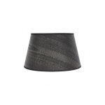 Abat - jour salma e27 noir bois 40dx30dx25h conique ouvert