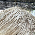 Abat - jour pour suspension parasol en palmier naturel du maroc