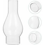 Abat - jour en verre transparent pour lampe � huile, chemin�e en verre de lampe � p�trole, abat - jour ...