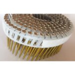 5250 clous rouleaux plats 15 / 16� 2. 5 x 55 crant�s inox a4 bomb�e liaison pvc