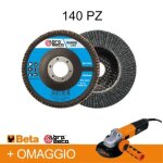 Abrabeta - abra beta ab001090906 disques � lamelles en zircone 115 mm polycoton 140 pcs. et meuleuse ...