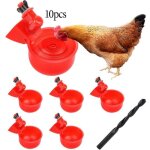 Abreuvoir automatique pour volailles lot de 10 bols en plastique abs installation facile avec perceuse ...