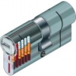 Abus - cylindre d6 ps 40 x 45 nickel� avec protection par pr� - casse 5 cl�s r�versibles et code card ...