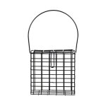 Distributeur bloc graisse oiseaux mtal noir